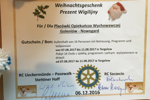 DD Goleniów voucher wypoczynkowy Świąteczne akcje charytatywne